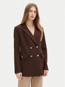 Guess Marynarka W5RN49 WGX02 Brązowy Regular Fit. Brązowe marynarki i żakiety Guess, s, z aplikacjami, z syntetyku. Za 479,99 zł.