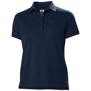 Damska koszulka polo Helly Hansen Siren. Niebieskie bluzki Helly Hansen, bez wzorów, klasyczne, bez kołnierzyka, bez ramiączek. Za 199,99 zł.