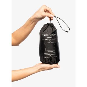 Peleryna turystyczna Trekmates Tour Poncho - black. Czarne kurtki TREKMATES, uniwersalny, bez wzorów, bez kaptura. Za 156,99 zł.