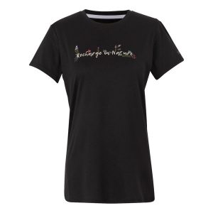 T-shirt Damski Napisy Fingal IX. Czarne t-shirty Regatta, xl, bez wzorów, bez kołnierzyka, bez ramiączek. Za 74,99 zł.