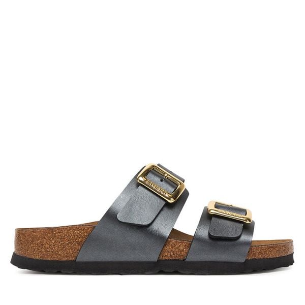 Klapki Birkenstock. Czarne klapki Birkenstock, bez wzorów, bez obcasa. Za 438,99 zł.