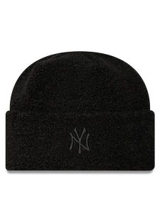 New Era Czapka Borg New York Yankees Cuff Knit Beanie 60580757 Czarny. Czarne czapki New Era, bez wzorów, z poliesteru. Za 139,99 zł.