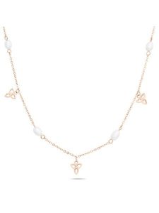 Tamaris Naszyjnik z elementami ozdobnymi - dł. 45 cm rozmiar: onesize. Białe naszyjniki Tamaris, z perłą, ze stali. Za 152,99 zł.