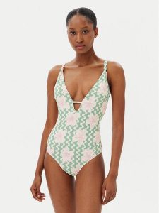 Roxy Strój kąpielowy Hibiscus Daze ERJX103713 Beżowy. Brązowe stroje jednoczęściowe Roxy, bez wzorów, z syntetyku. Za 219,99 zł.