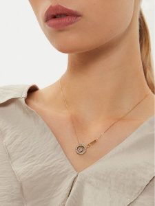 Guess Naszyjnik JUBN04 665JW Złoty. Żółte naszyjniki Guess, metalowe. Za 159,99 zł.
