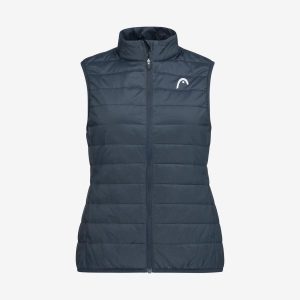 CLUB Lightweight Vest Women. Niebieskie kurtki Head, s, bez wzorów, z puchu, bez kaptura. W wyprzedaży za 387,00 zł.