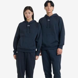 Bluza z kapturem unisex UA Rival Fleece. Czarne bluzy Under Armour, xl, bez wzorów, z kapturem. Za 269,99 zł.