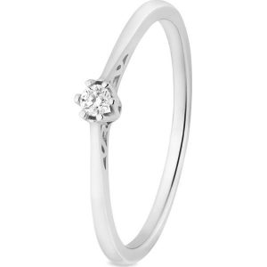 Piękny Pierścionek Białe Złoto - złoto białe 585, Brylant 0,06ct. Pierścionki marki W.KRUK. Za 1 390,00 zł.
