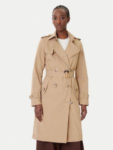 Rinascimento Trencz CFC0124671003 Beżowy Regular Fit. Brązowe płaszcze Rinascimento, l, bez wzorów, z syntetyku, bez kaptura. Za 759,99 zł.