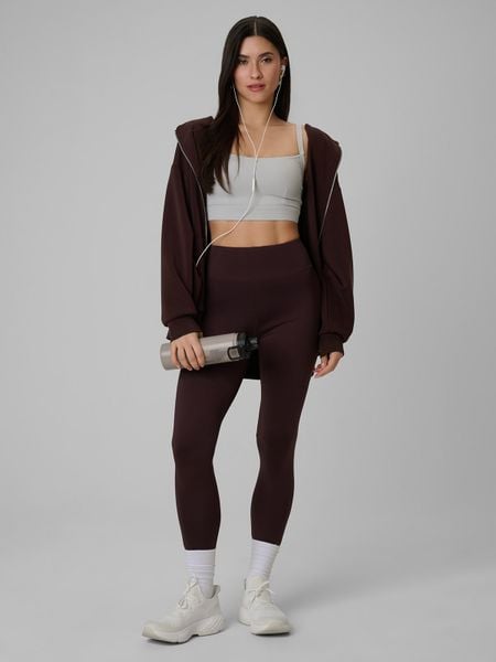 4F Legginsy dzianinowe damskie - brązowe XS. Brązowe legginsy 4f, bez wzorów, z dzianiny, z podwyższonym stanem. Za 129,99 zł.