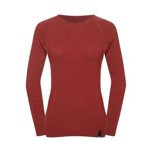 Koszulka termoaktywna damska Fjord Nansen Oxiva Merino LS. Czerwone koszule nocne Fjord Nansen, bez wzorów, bez ramiączek. Za 184,99 zł.