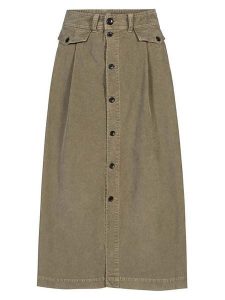 Herrlicher Spódnica "Peony" w kolorze oliwkowym rozmiar: L. Brązowe spódnice Herrlicher, l, bez wzorów, midi. Za 195,99 zł.