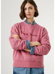 Pepe Jeans Bluza "Baddy" w kolorze szaroróżowym rozmiar: XL. Różowe bluzy Pepe Jeans, xl, bez wzorów, z jeansu, bez kaptura. Za 183,15 zł.