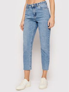 Vero Moda Jeansy Brenda 10247009 Niebieski Straight Fit. Niebieskie jeansy Vero Moda, bez wzorów, z bawełny. Za 139,99 zł.