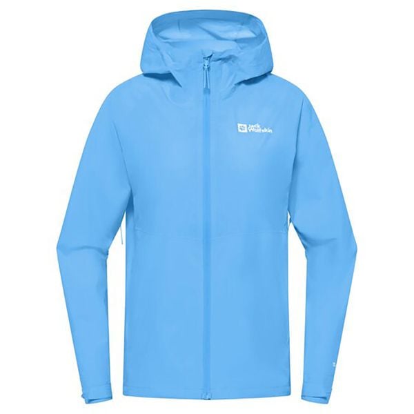 Kurtka przeciwdeszczowa damska Jack Wolfskin Prelight 2.5L LT. Niebieskie kurtki Jack Wolfskin, l, bez wzorów, bez kaptura. Za 589,99 zł.