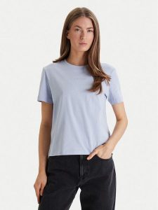 Calvin Klein T-Shirt LV044C905G Fioletowy Regular Fit. Fioletowe t-shirty Calvin Klein, s, bez wzorów, z bawełny, bez kołnierzyka, bez ramiączek. Za 139,99 zł.