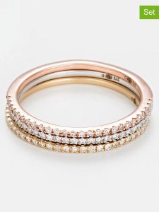 ATELIER DU DIAMANT Złote pierścionki (3 szt.) "Belles Alliances" z diamentami rozmiar: 58. Żółte pierścionki ATELIER DU DIAMANT, z diamentem, złote. Za 2 522,99 zł.