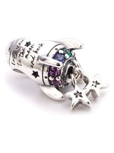 Pandora Srebrny charms z kryształami rozmiar: onesize. Szare zawieszki Pandora, z kryształem, srebrne. Za 204,95 zł.