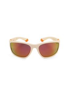 Polaroid Damskie okulary przeciwsłoneczne w kolorze beżowo-pomarańczowym rozmiar: 65. Brązowe okulary przeciwsłoneczne Polaroid. Za 119,95 zł.