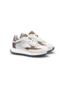 LLOYD Skórzane sneakersy w kolorze biało-fioletowo-jasnobrązowym rozmiar: 38. Białe trampki LLOYD, bez wzorów, bez zapięcia. Za 345,36 zł.