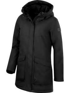 Westfjord Parka "Krafla" w kolorze czarnym rozmiar: S. Czarne płaszcze Westfjord, m, z aplikacjami, ze skóry, bez kaptura. Za 285,49 zł.