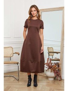 Joséfine Sukienka "Lioris" w kolorze brązowym rozmiar: S. Brązowe sukienki Joséfine, na co dzień, s, bez wzorów, bez kołnierzyka, bez ramiączek, maxi, proste. Za 146,45 zł.