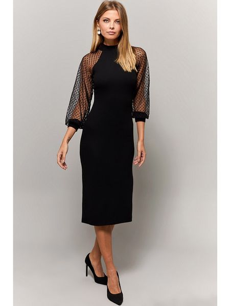 Milan Kiss Sukienka w kolorze czarnym rozmiar: M. Czarne sukienki Milan Kiss, m, bez wzorów, bez kołnierzyka, bez ramiączek, midi. Za 127,65 zł.