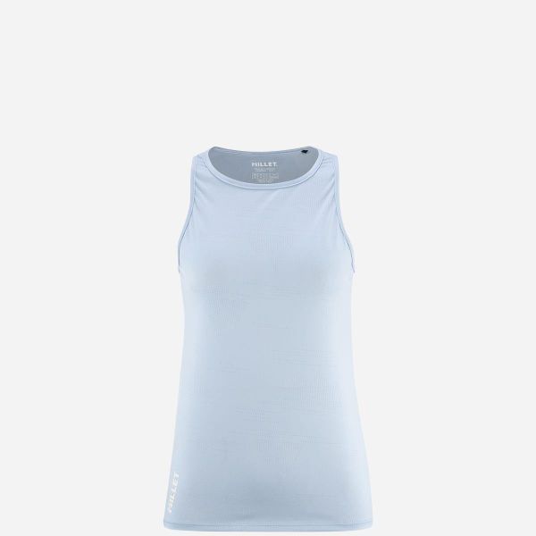 Koszulka damska tank top Millet Wanaka Light Tank W ahletic fit. Niebieskie bluzki Millet, xs, bez wzorów, z tkaniny, sportowe, bez kołnierzyka, bez ramiączek. W wyprzedaży za 151,05 zł.