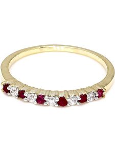 Vittoria Jewels Złoty pierścionek z diamentami i rubinami rozmiar: 53. Czerwone pierścionki Vittoria Jewels, z diamentem, złote. Za 944,42 zł.