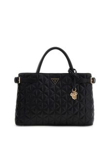 Guess Torebka Paisleigh HWQG9 883060 Czarny. Czarne kuferki Guess, z aplikacjami, ze skóry, bez dodatków. Za 679,99 zł.