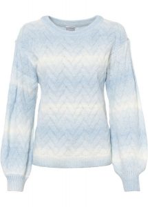 Sweter boxy. Niebieskie swetry klasyczne bonprix, bez kołnierzyka. Za 124,99 zł.