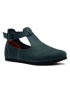 Comfortfusse Skórzane baleriny w kolorze granatowym rozmiar: 38. Niebieskie balerinki Comfortfüße, bez wzorów, z nubiku, bez obcasa, bez zapięcia. Za 210,81 zł.