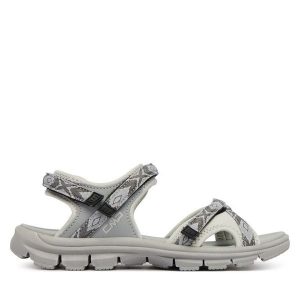 Sandały CMP. Szare buty trekkingowe CMP, bez wzorów, bez obcasa, bez zapięcia. Za 209,99 zł.