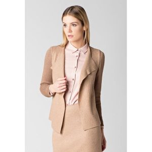 Żakiet w kolorze brązowym. Marynarki i żakiety marki Far Far Fashion. W wyprzedaży za 114,95 zł.