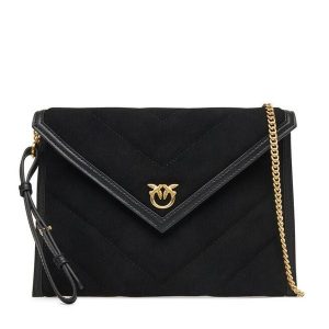 Torebka PINKO. Czarne torebki wieczorowe Pinko, bez wzorów, bez dodatków. Za 619,99 zł.