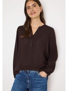Cecil Bluzka w kolorze brązowym rozmiar: S. Brązowe bluzki Cecil, s, bez wzorów, z wiskozy, klasyczne, bez kołnierzyka, bez ramiączek. Za 78,84 zł.