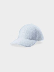 4F Czapka z daszkiem sherpa strapback damska - biała M. Białe czapki 4f, bez wzorów, z dzianiny, sportowe. W wyprzedaży za 39,99 zł.