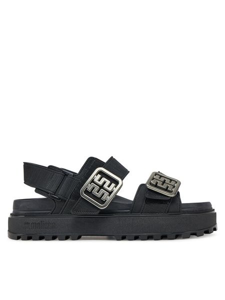 Melissa Sandały Melissa Towny Ad M 35964 Czarny. Czarne sandały Melissa, bez wzorów, z tworzywa sztucznego, bez obcasa, na płaskiej podeszwie, bez zapięcia. Za 339,99 zł.