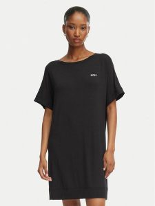 BOSS Sukienka codzienna Element 50561000 Czarny Regular Fit. Czarne kombinezony Boss, l, bez wzorów, z wiskozy, bez kołnierzyka, bez ramiączek. Za 279,99 zł.