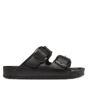 Klapki Birkenstock. Czerwone klapki Birkenstock, bez wzorów, bez obcasa. Za 229,99 zł.