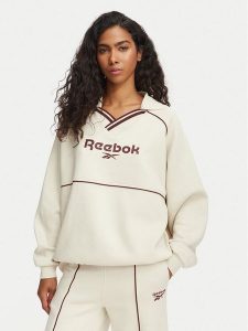 Reebok Bluza Angelica RK25685CCW Kremowy Oversize. Białe bluzy Reebok, xs, bez wzorów, z syntetyku, bez kaptura. Za 199,99 zł.