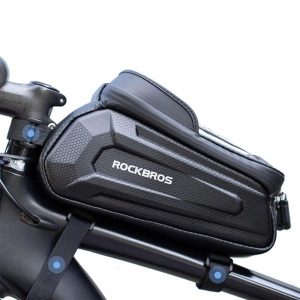 Sakwa rowerowa Rockbros B68. Czarne torebki klasyczne ROCKBROS, bez wzorów, bez dodatków. Za 79,99 zł.