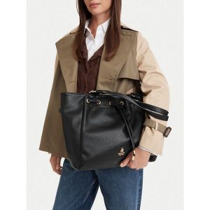 Torebka Beverly Hills Polo Club. Czarne shopper bag Beverly Hills Polo Club, bez wzorów, bez dodatków. Za 279,99 zł.