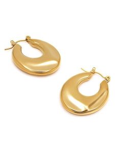 MOODE Kolczyki-kreole "Isaline" rozmiar: onesize. Żółte kolczyki MOODE, ze stali. Za 43,99 zł.