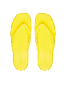 Crocs Japonki Miami Frosted Flip 211474 Żółty. Żółte klapki Crocs, bez wzorów, z tworzywa sztucznego, bez obcasa. Za 111,99 zł.