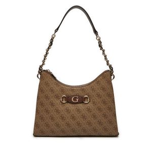 Torebka Guess. Brązowe torebki klasyczne Guess, z aplikacjami, bez dodatków. Za 369,99 zł.