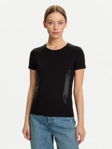 EA7 Emporio Armani T-Shirt 7W000521 AF12503 UC001 Czarny Regular Fit. Czarne t-shirty EA7 Emporio Armani, s, bez wzorów, z bawełny, bez kołnierzyka, bez ramiączek. Za 249,99 zł.