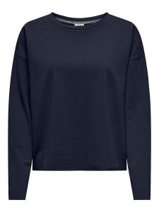 JDY Bluza w kolorze granatowym rozmiar: S. Niebieskie bluzy JDY, s, bez wzorów, z bawełny, bez kaptura. Za 96,60 zł.