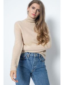 Perfect Cashmere Kaszmirowy golf w kolorze beżowym rozmiar: XL. Brązowe golfy Perfect Cashmere, bez wzorów, z kaszmiru. Za 408,95 zł.