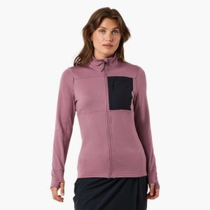 Bluza polarowa Wędrówki damska Swedemount Trondheim Midlayer Full Zip. Fioletowe bluzy SWEDEMOUNT, na zimę, bez wzorów, z polaru, bez kaptura. Za 185,00 zł.